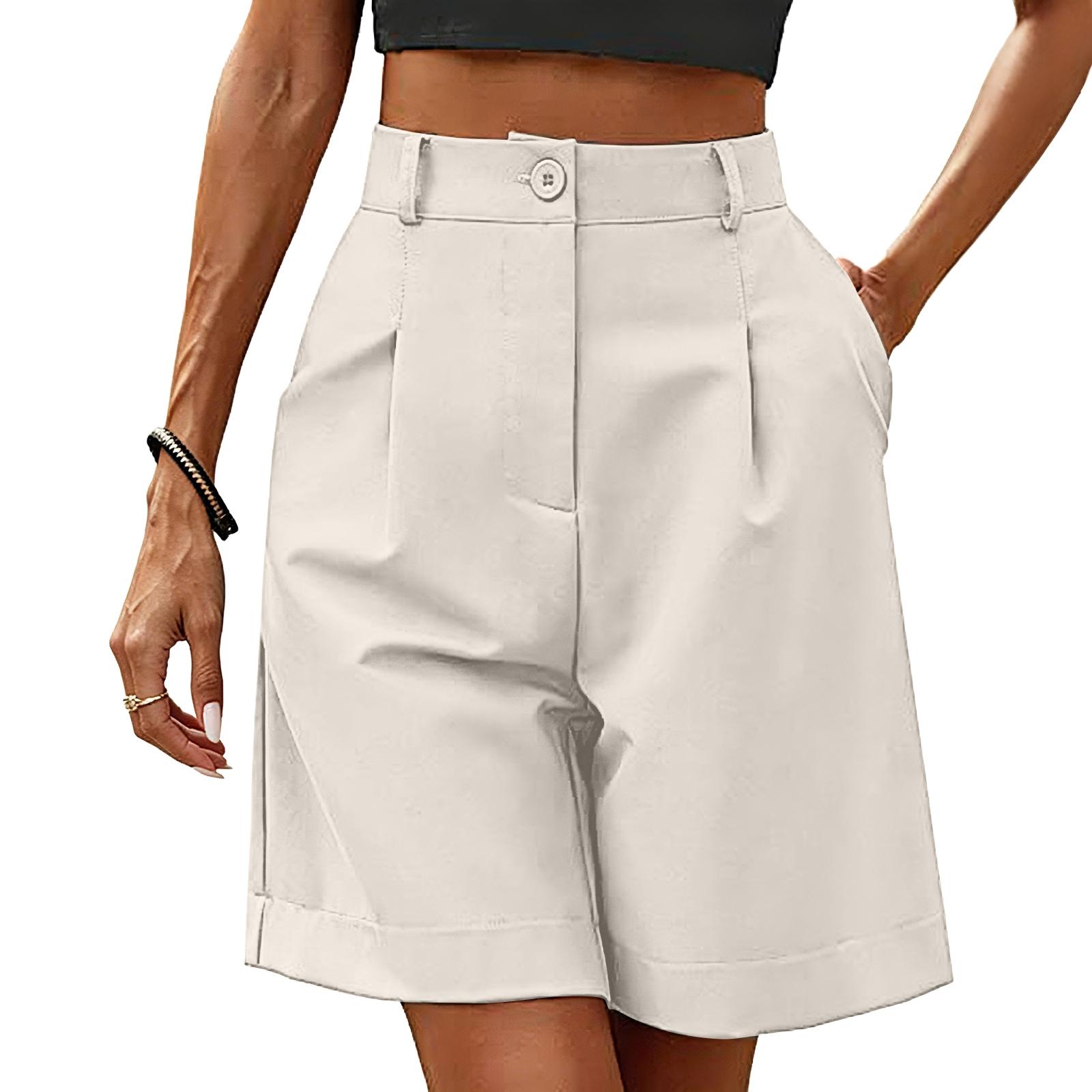 High Waist Casual Women s Shorts with Button Closure and Pockets Relaxed Fit Mid-Thigh Length Summer Bottoms for Everyday Wear XL білий
High Waist Casual Women s Shorts with Button Closure and Pockets Relaxed Fit Mid-Thigh Length Summer Bottoms for Everyday Wear XL білий