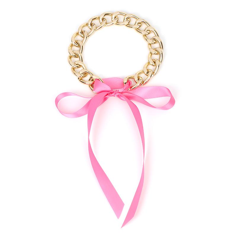 European and American new accessories streamer bow necklace, new Douyin same aluminum chain collarbone chain рожевий
European and American new accessories streamer bow necklace, new Douyin same aluminum chain collarbone chain рожевий