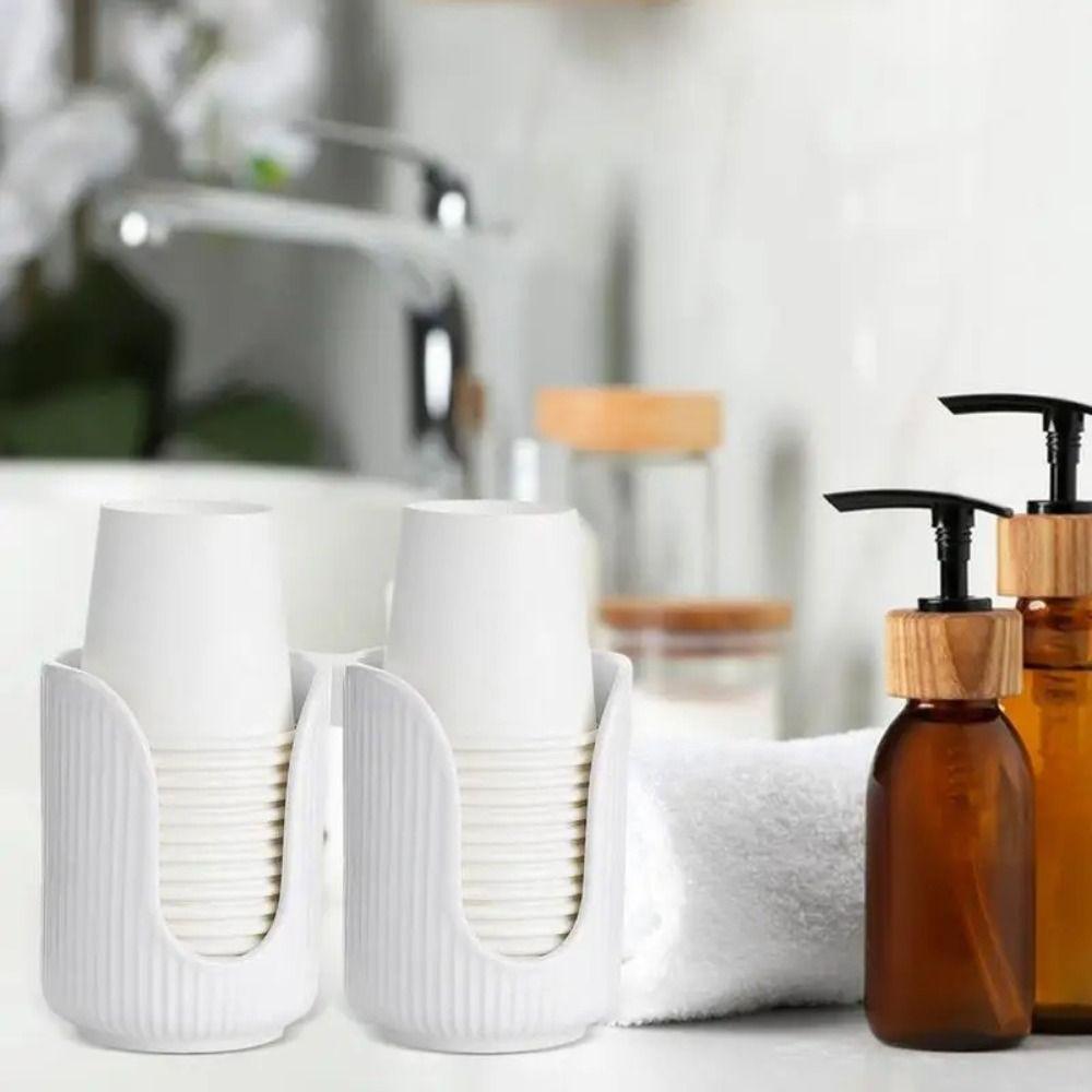 Plastic Bathroom Cup Dispenser U-Shape Paper Cup Dispenser Mouthwash Cup Holder Countertops white-Single-barrel
Plastic Bathroom Cup Dispenser U-Shape Paper Cup Dispenser Mouthwash Cup Holder Countertops white-Single-barrel