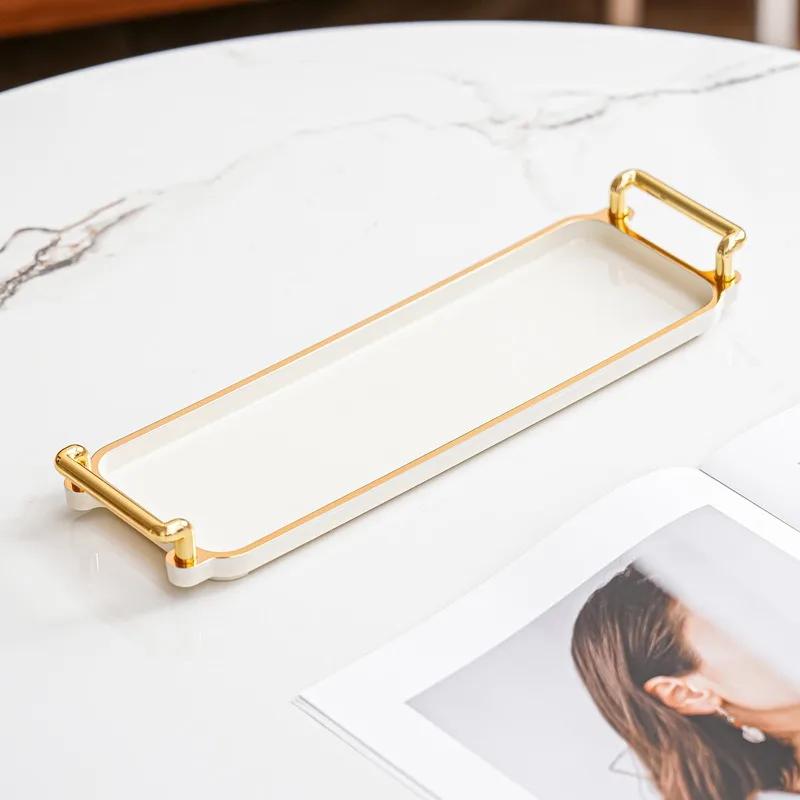 Light Luxury Tray Household Rectangular Cosmetics Storage Tray Living Room Water Cup Storage Hotel Apartment Storage Tray
Light Luxury Tray Household Rectangular Cosmetics Storage Tray Living Room Water Cup Storage Hotel Apartment Storage Tray