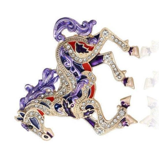 Chic Purple Rhinestone Horse Brooch - Fashionable Sweet Style
Chic Purple Rhinestone Horse Brooch - Fashionable Sweet Style