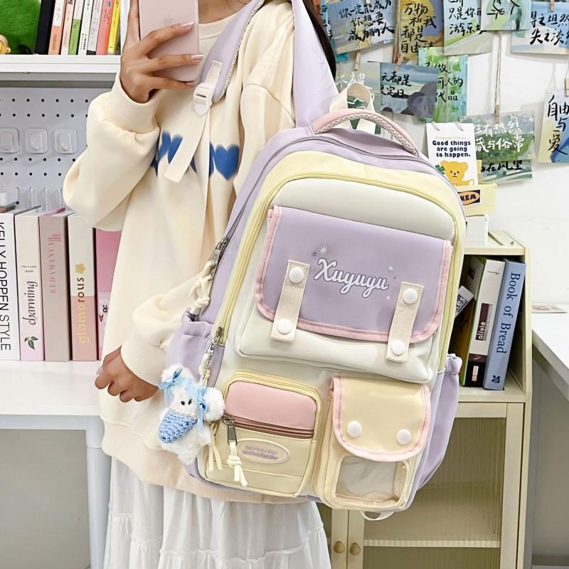 New Ins Style Horse Caron Stitching Backpack Women s Fashionable All-match Dopamine Students large-capacity Schoolbag No pendant фіолетовий
New Ins Style Horse Caron Stitching Backpack Women s Fashionable All-match Dopamine Students large-capacity Schoolbag No pendant фіолетовий
