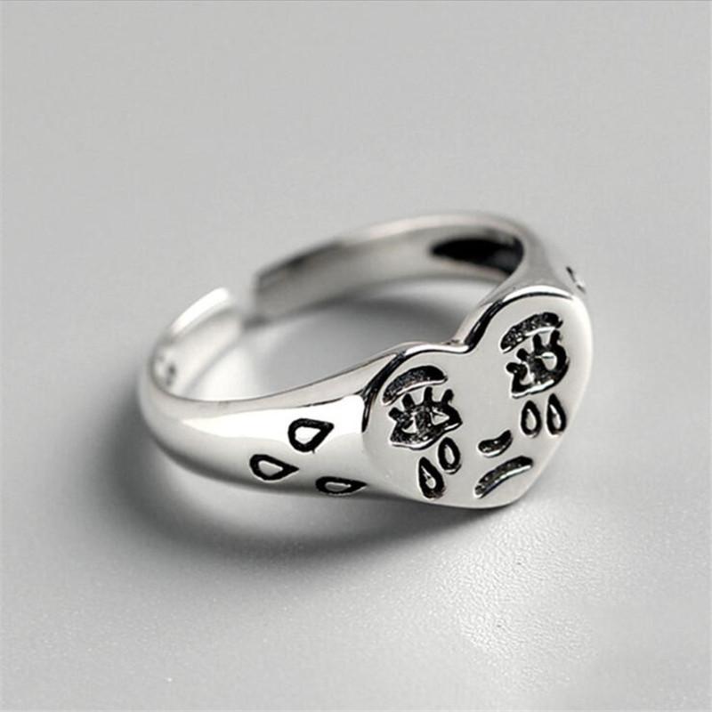Simple Creative Sad Cry Face 925 Sterling Silver Jewelry Personality Tearful Expression Heart Shaped Opening Rings TYB444 серебряный
Simple Creative Sad Cry Face 925 Sterling Silver Jewelry Personality Tearful Expression Heart Shaped Opening Rings TYB444 серебряный