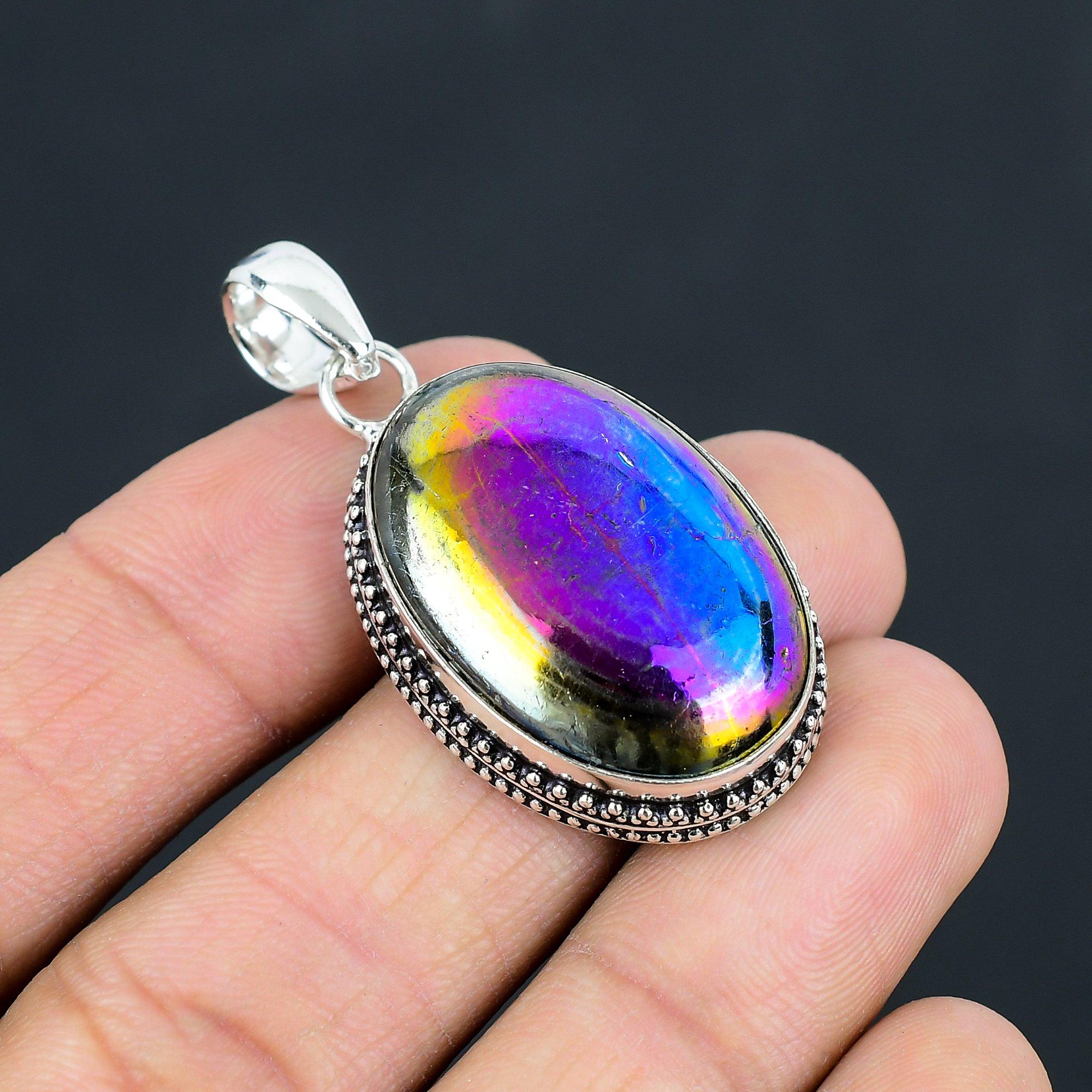 Ювелирный кулон ручной работы из стерлингового серебра 925 пробы с мульти-лабрадоритом 2,76 дюйма
Ювелирный кулон ручной работы из стерлингового серебра 925 пробы с мульти-лабрадоритом 2,76 дюйма