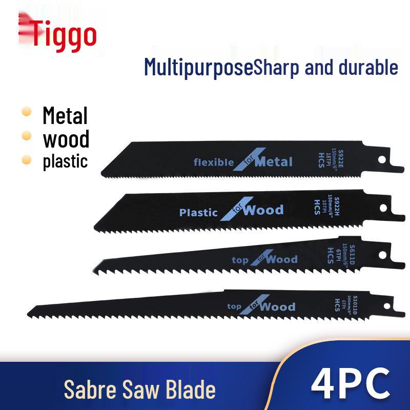 Набор из 4 пильных полотен для сабельной пилы для деревообработки и резки железа Black Saw Blade 4PCS
Набор из 4 пильных полотен для сабельной пилы для деревообработки и резки железа Black Saw Blade 4PCS