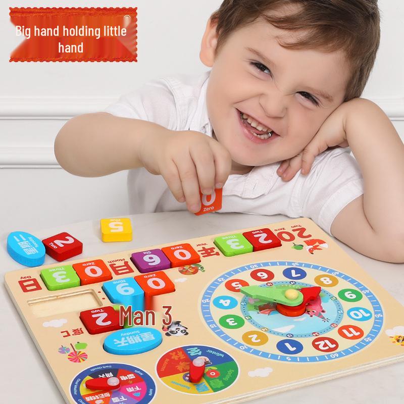 Children s Wooden Multifunctional Calendar Clock Toy: Weather, Seasons, Week & Temperature Cognition for Early Education.
Children s Wooden Multifunctional Calendar Clock Toy: Weather, Seasons, Week & Temperature Cognition for Early Education.