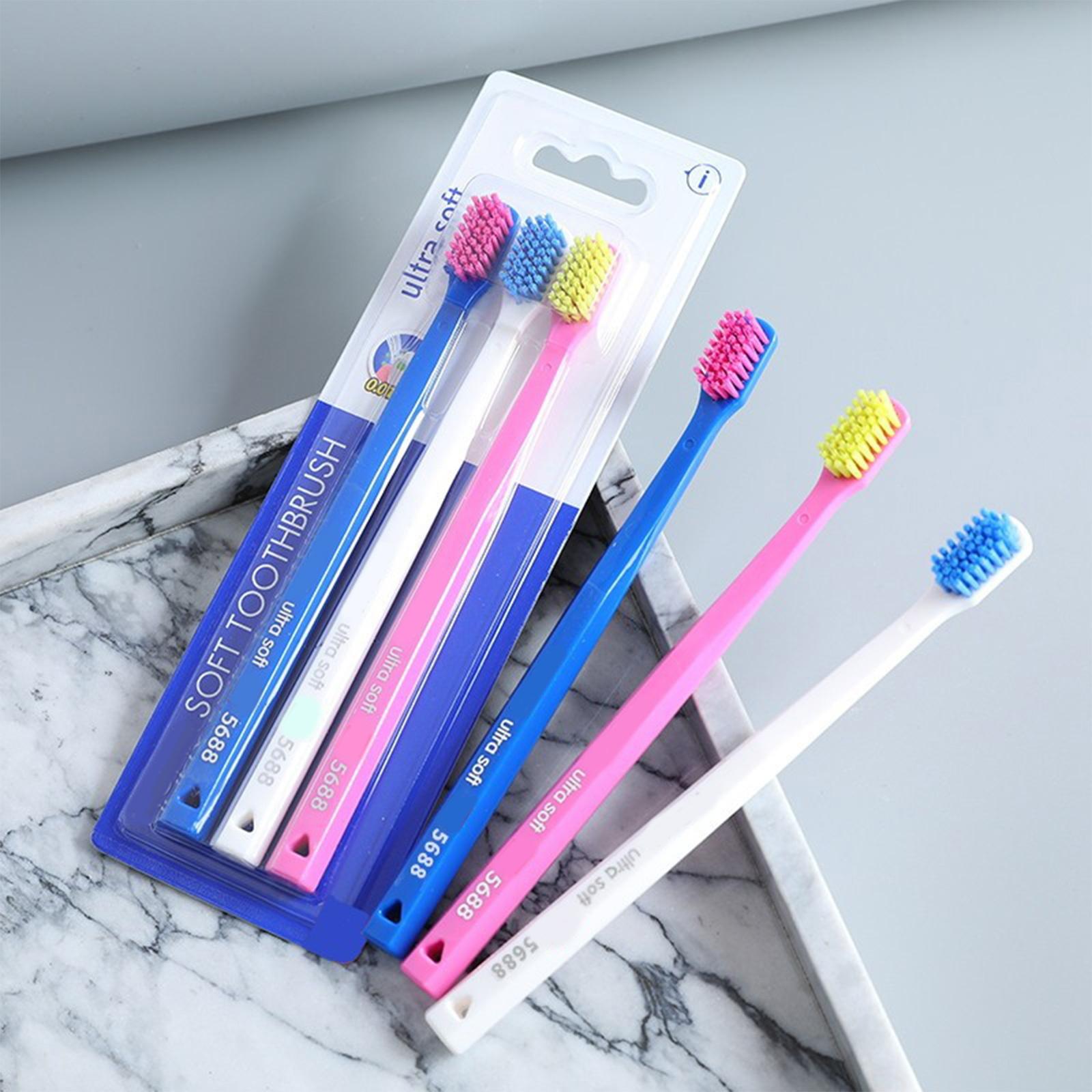 Soft Toothbrush Set Ultra Soft Bristles High Density Fine Filaments Gentle Cleaning Dental Care Oral Hygiene Pack of 3 One Size
Soft Toothbrush Set Ultra Soft Bristles High Density Fine Filaments Gentle Cleaning Dental Care Oral Hygiene Pack of 3 One Size