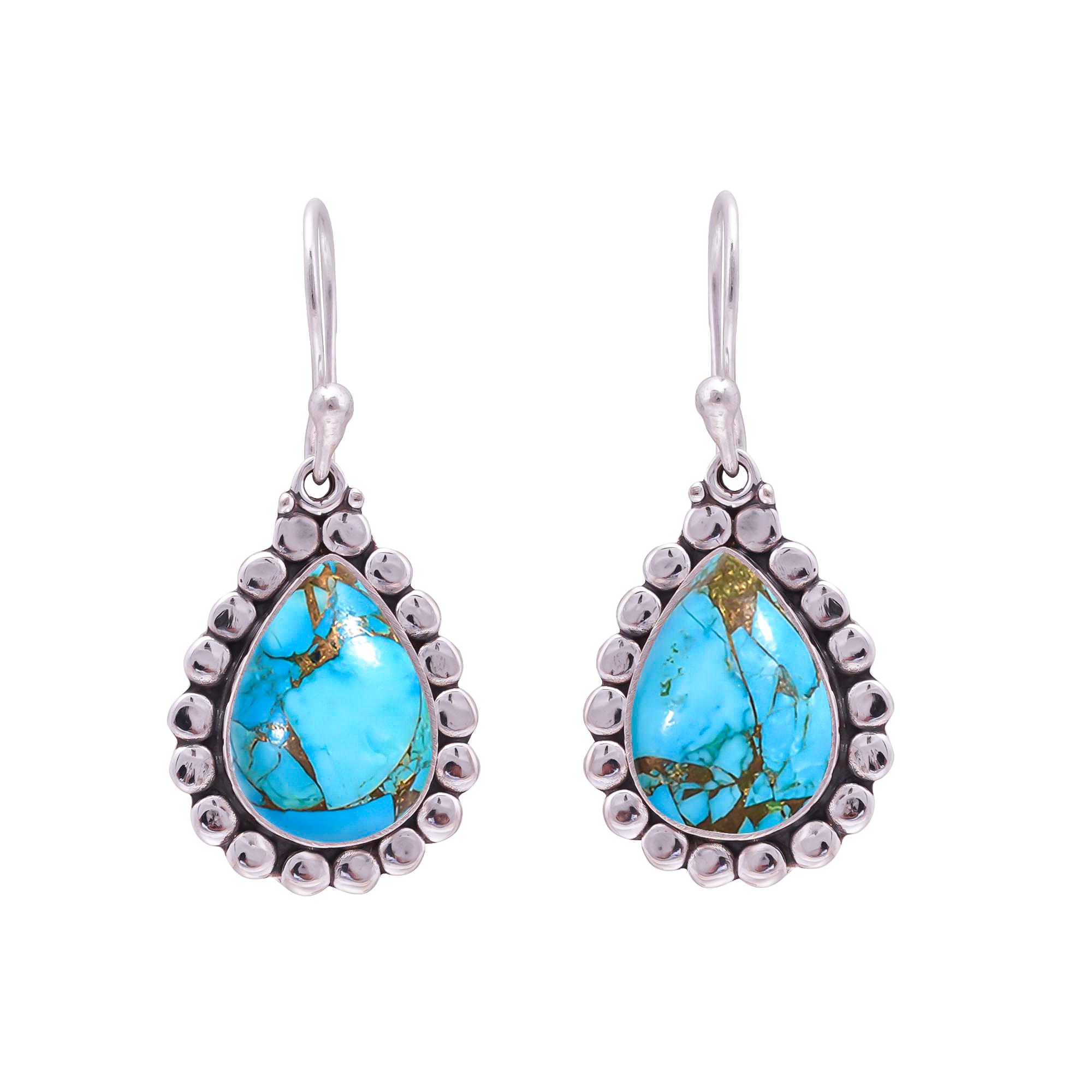 Copper Blue Turquoise 925 Sterling Silver Earring V9586, Blue Earring, Pear Earring, Valentin s Day Gift, Gift For Her, Birthday Gift, Handmade Jewelr
Copper Blue Turquoise 925 Sterling Silver Earring V9586, Blue Earring, Pear Earring, Valentin s Day Gift, Gift For Her, Birthday Gift, Handmade Jewelr
