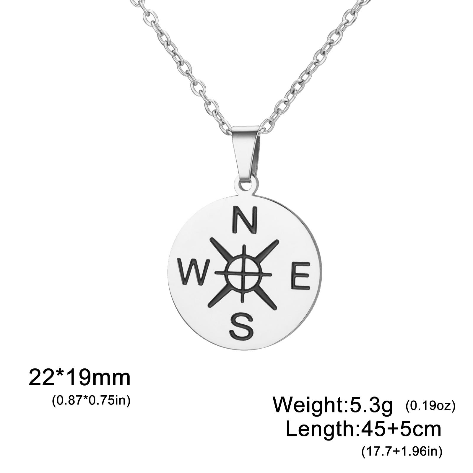 My Shape Travel Compass Pendant Necklaces Stainless Steel Women Men Round Charm Necklace Waterproof Choker Amulet Jewelry Gifts 45 add 5cm
My Shape Travel Compass Pendant Necklaces Stainless Steel Women Men Round Charm Necklace Waterproof Choker Amulet Jewelry Gifts 45 add 5cm