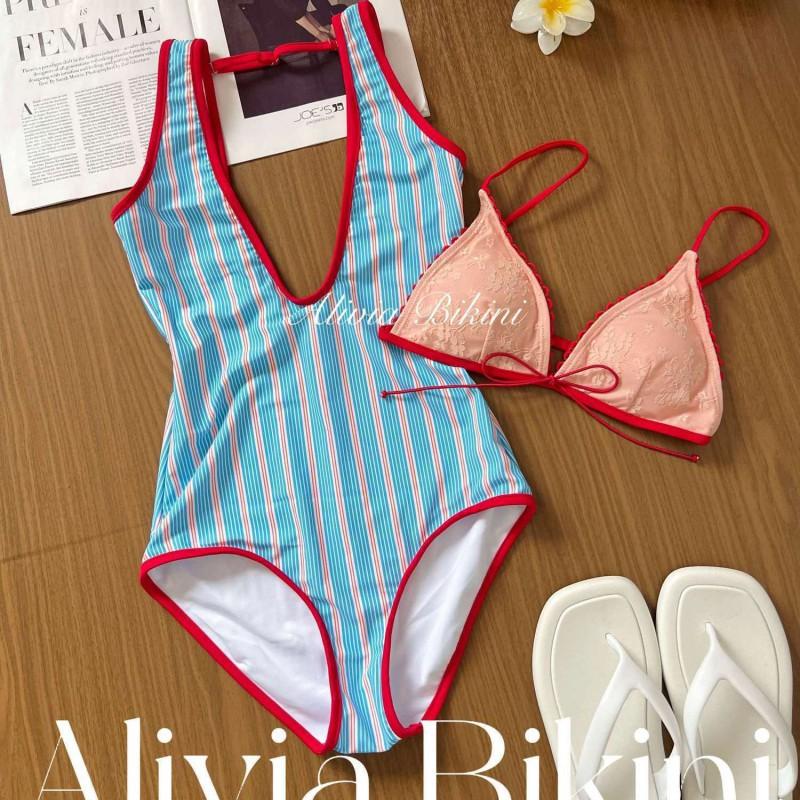 Beach Party Thai Niche Striped Bikini Three-piece Sexy Beautiful Vacation Swimsuit Woman XL
Beach Party Thai Niche Striped Bikini Three-piece Sexy Beautiful Vacation Swimsuit Woman XL