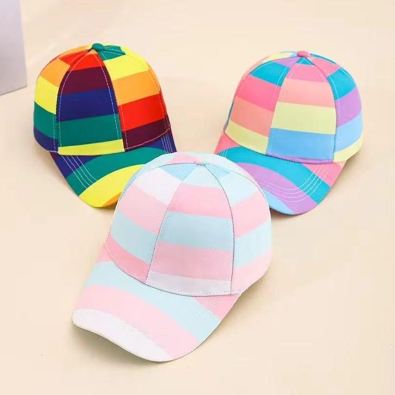 Baseball Cap Women Summer Hats For Women Striped Rainbow Color Hip Hop Travel Sunshade Sweet Cap Female Street Dance Party Hat 56-58cm
Baseball Cap Women Summer Hats For Women Striped Rainbow Color Hip Hop Travel Sunshade Sweet Cap Female Street Dance Party Hat 56-58cm