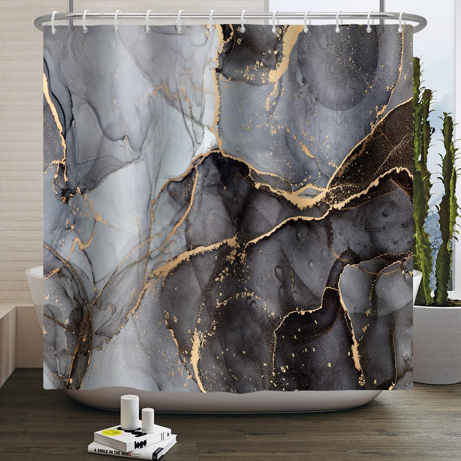 Baocicco Gray And Gold Marble Shower Curtain Modern Luxury Abstract Shower Curtains Decorative For Bathroom Bathtubs Waterproof W60H190(CM)-1 Pcs
Baocicco Gray And Gold Marble Shower Curtain Modern Luxury Abstract Shower Curtains Decorative For Bathroom Bathtubs Waterproof W60H190(CM)-1 Pcs