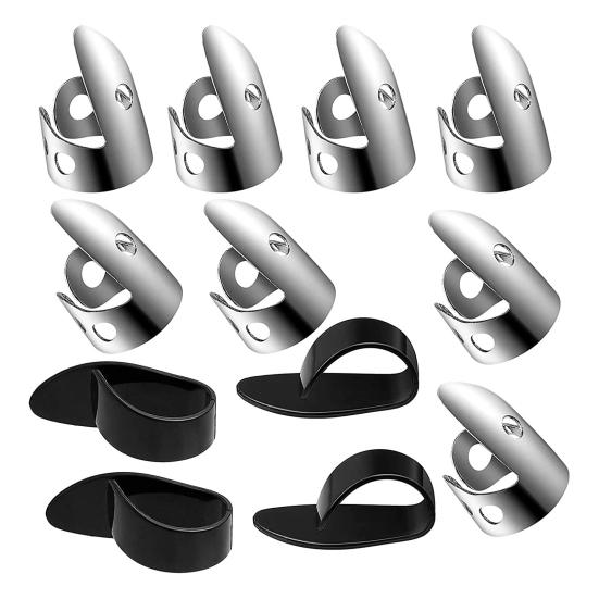 10Pcs Guitar Finger Picks Set Thumb Picks Finger Picks Plastic Stainless Steel Plectrums Ukulele Banjos чорний
10Pcs Guitar Finger Picks Set Thumb Picks Finger Picks Plastic Stainless Steel Plectrums Ukulele Banjos чорний