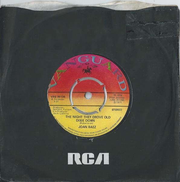 7inch Record JOAN BAEZ - The Night They Drove Old Dixie Down ZTSP223740 Vanguard 1971 UK Rock Used
7inch Record JOAN BAEZ - The Night They Drove Old Dixie Down ZTSP223740 Vanguard 1971 UK Rock Used