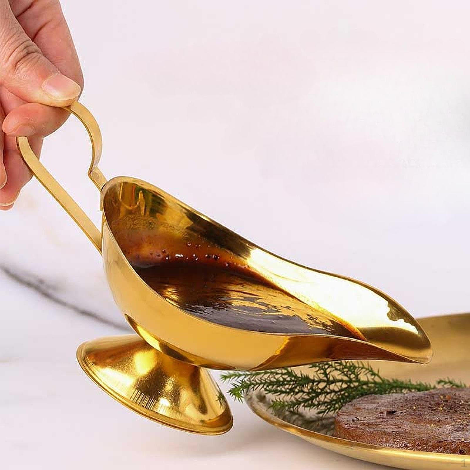 Gravy Boat Container with Pour Spout for Beefsteak and BBQ Gatherings 14.5x8cm
Gravy Boat Container with Pour Spout for Beefsteak and BBQ Gatherings 14.5x8cm