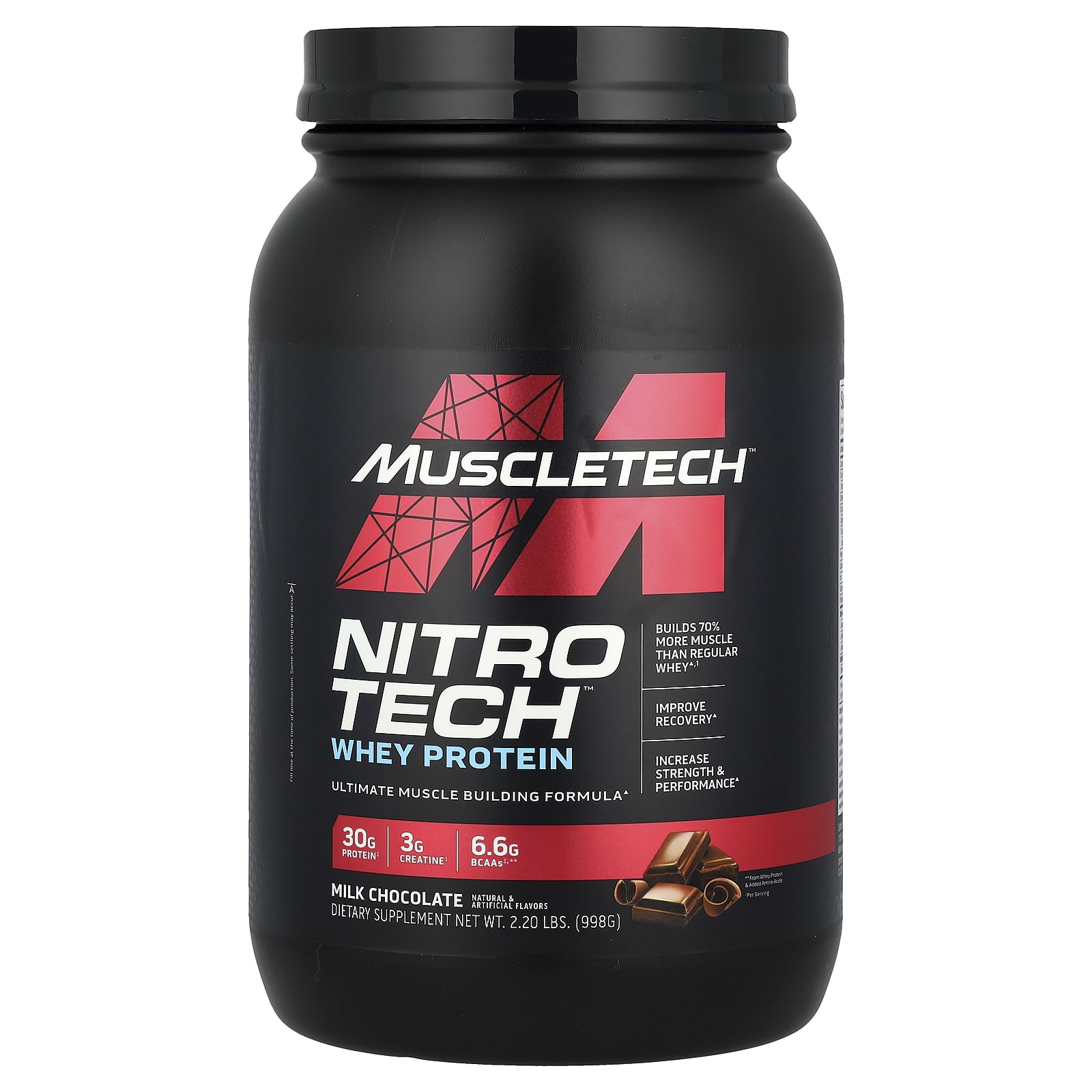 Nitro-Tech™ Whey Protein, Milk Chocolate Flavor, 998G (2.2Lb)
Nitro-Tech™ Whey Protein, Milk Chocolate Flavor, 998G (2.2Lb)