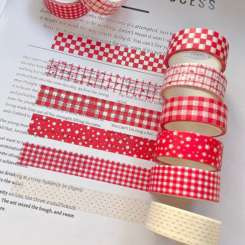 6Pcs/Lot Basic Grid Style Decorative Tape Cute Cartoon Creative Pink/Green/Red Washi Tape School Stationery (As shown-3174)-
6Pcs/Lot Basic Grid Style Decorative Tape Cute Cartoon Creative Pink/Green/Red Washi Tape School Stationery (As shown-3174)-