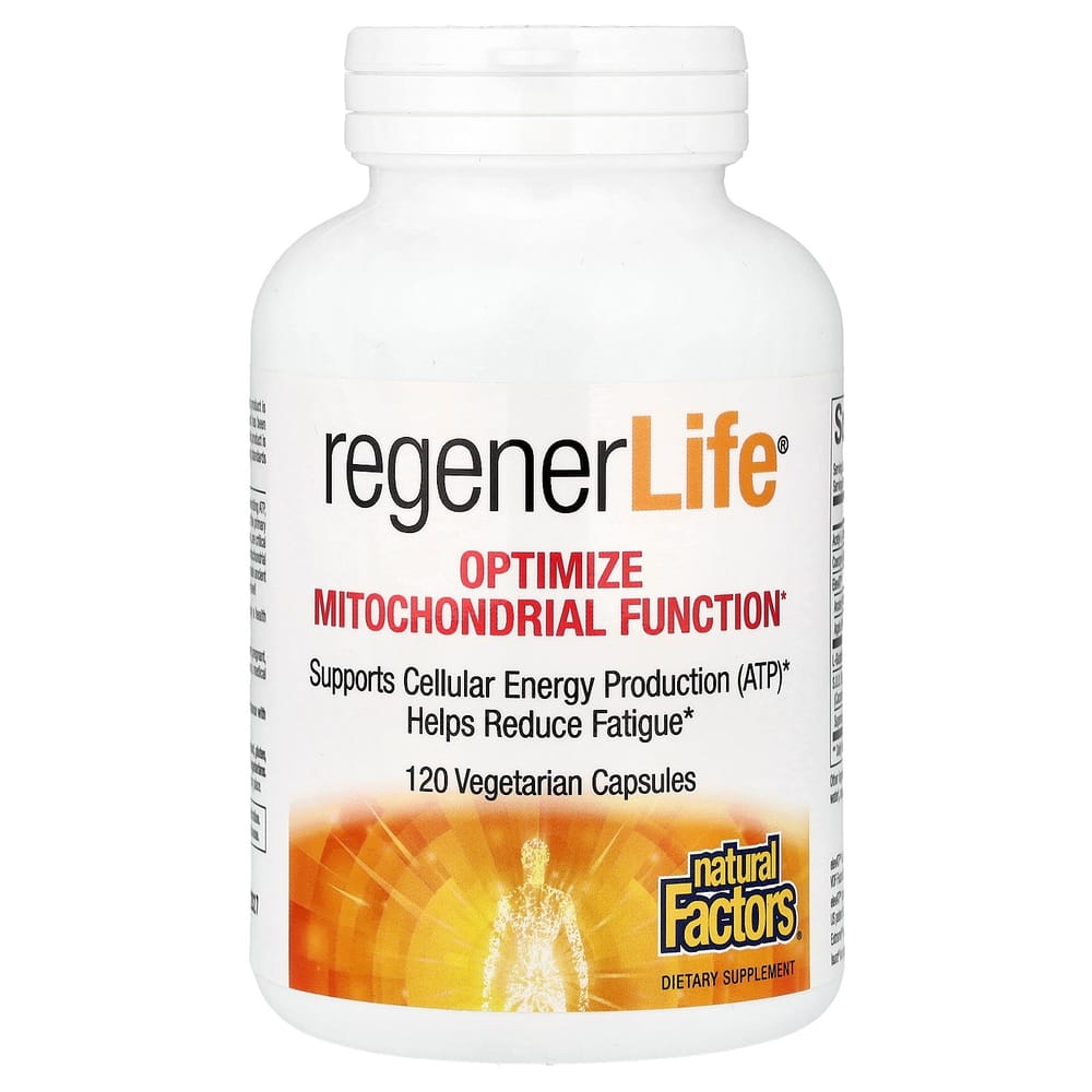 Natural Factors RegenerLife Mitochondrial Function Optimization Veggie Capsules 120 Tablets 120 pcs - 1 ea
Natural Factors RegenerLife Mitochondrial Function Optimization Veggie Capsules 120 Tablets 120 pcs - 1 ea