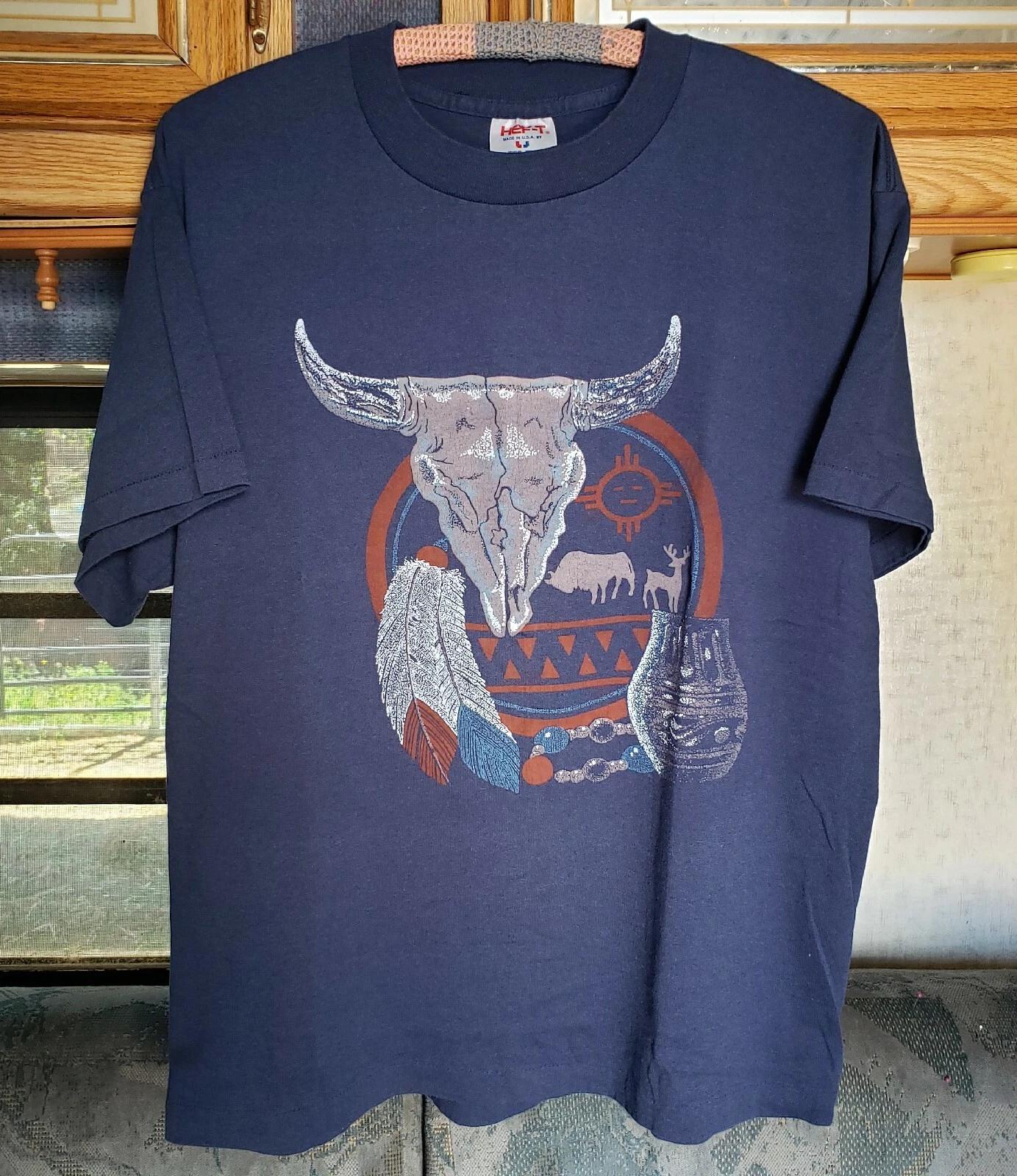 1980s Mens XL Dreamcatcher T-shirt Single Stitch Native American Buffalo Skull L
1980s Mens XL Dreamcatcher T-shirt Single Stitch Native American Buffalo Skull L