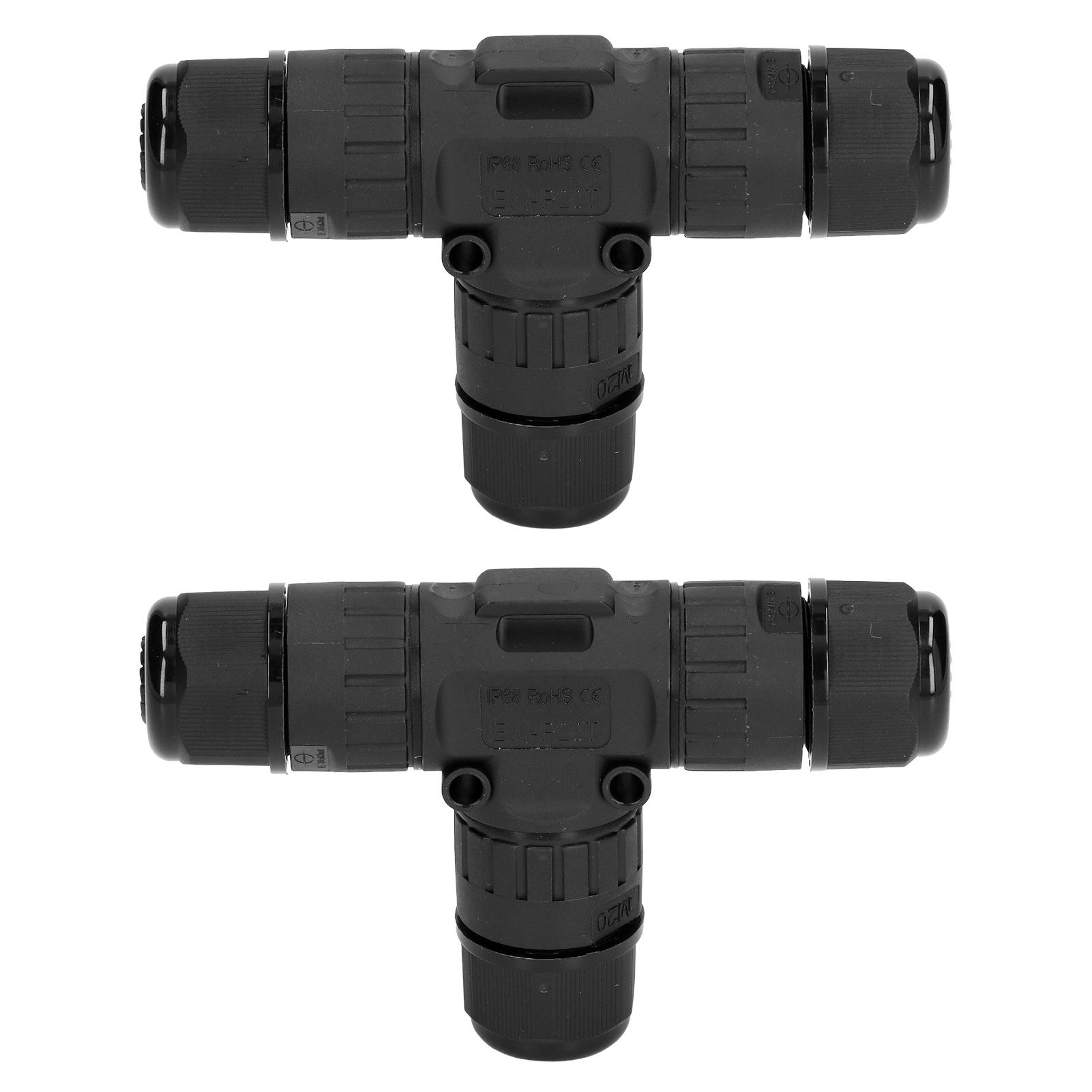 2PCS T Type Tee Junction Box Connector IP68 Waterproof 450V 16A 912mm 3 Way Cable Connector
2PCS T Type Tee Junction Box Connector IP68 Waterproof 450V 16A 912mm 3 Way Cable Connector