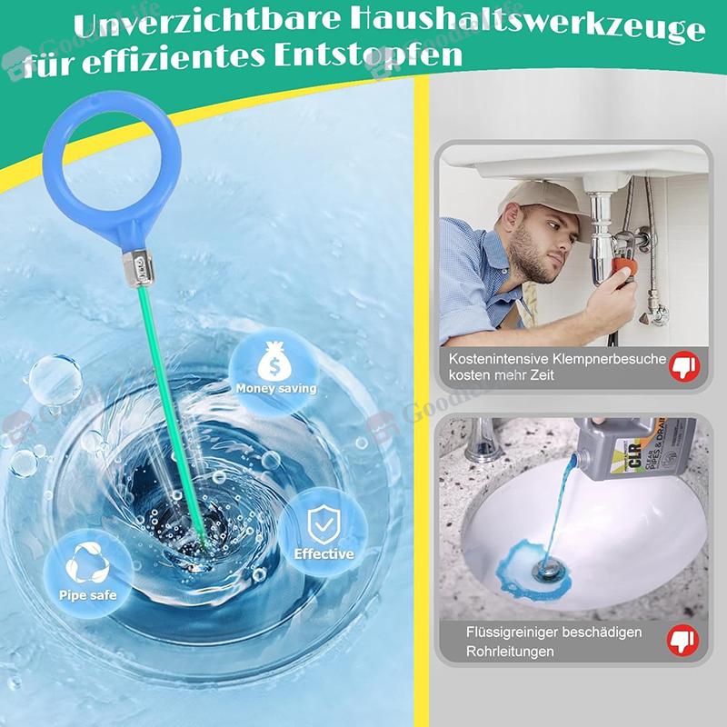 Drain Cleaner Spiral Hook Sticks Pack of 4,90 cm Anti-Break Steel with Nylon Coating,Drain Cleaner and Hair Catcher for Bathtub,Sewers 90cm синій
Drain Cleaner Spiral Hook Sticks Pack of 4,90 cm Anti-Break Steel with Nylon Coating,Drain Cleaner and Hair Catcher for Bathtub,Sewers 90cm синій
