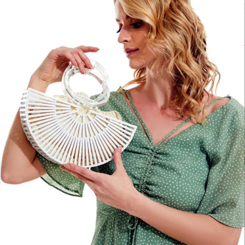 2025 Fashion Desinger 2Pcs/Set Vintage Half Round Handmade Bamboo Weave Handbag Summer Holiday Hollow Out Round Handle Beach Bag
2025 Fashion Desinger 2Pcs/Set Vintage Half Round Handmade Bamboo Weave Handbag Summer Holiday Hollow Out Round Handle Beach Bag