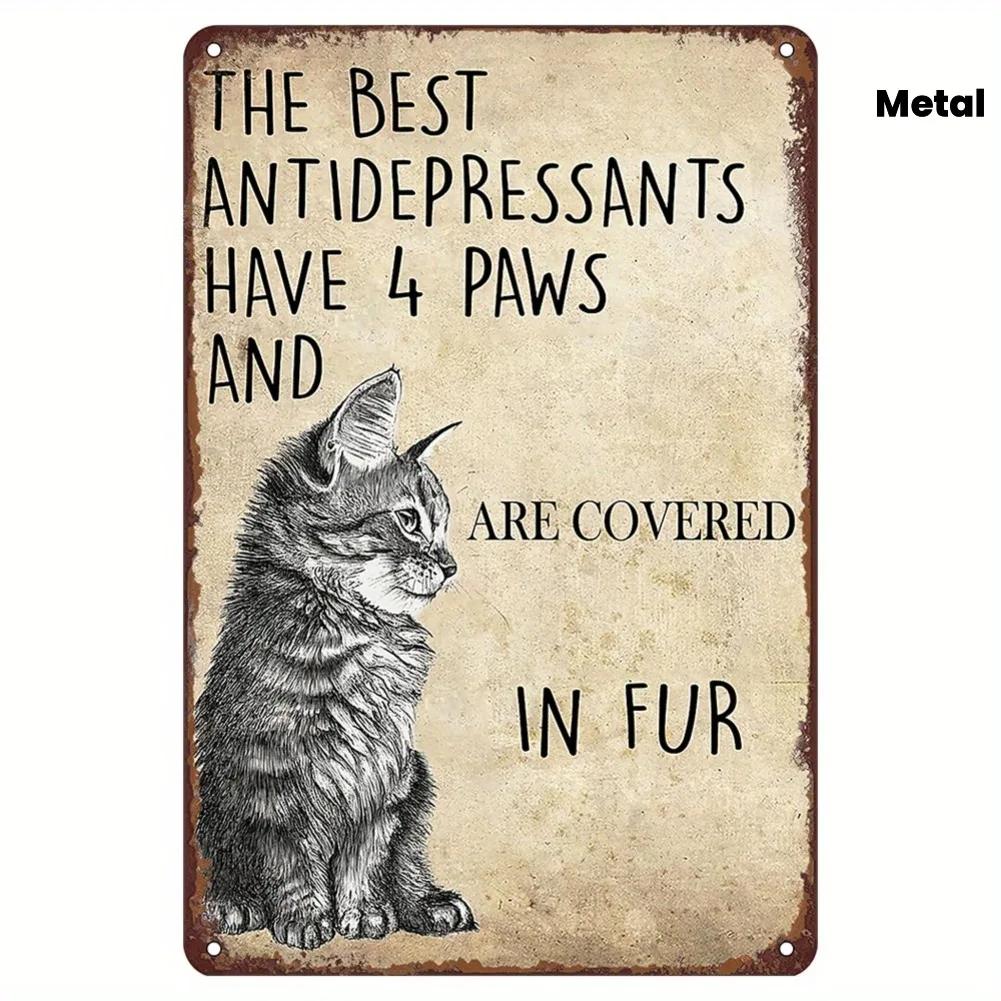 Vintage Cat Lover 4 Paws Fur Tin Sign WeatherResistant Cat Café Decor Cat Enthusiast Gift 20x30cm
Vintage Cat Lover 4 Paws Fur Tin Sign WeatherResistant Cat Café Decor Cat Enthusiast Gift 20x30cm