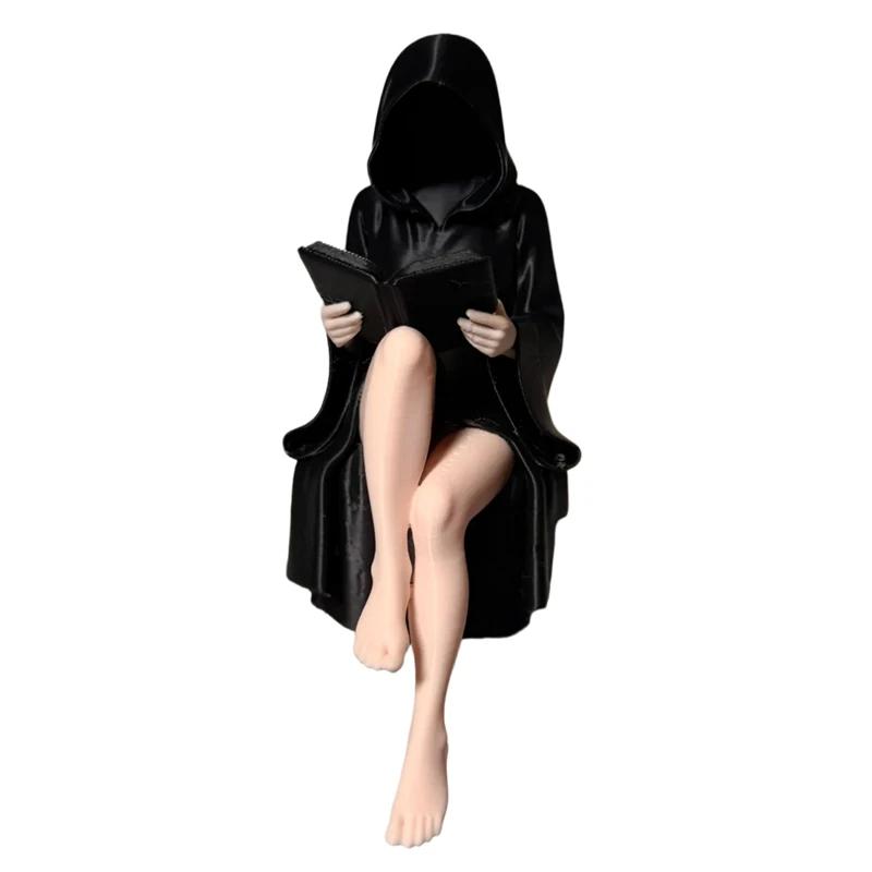 Mysterious Seated & Kneeling Gothic Death Black Statues Resin Figurine Bookshelf Sculpture, Enigmatic Dark Decor for Display 8cm
Mysterious Seated & Kneeling Gothic Death Black Statues Resin Figurine Bookshelf Sculpture, Enigmatic Dark Decor for Display 8cm