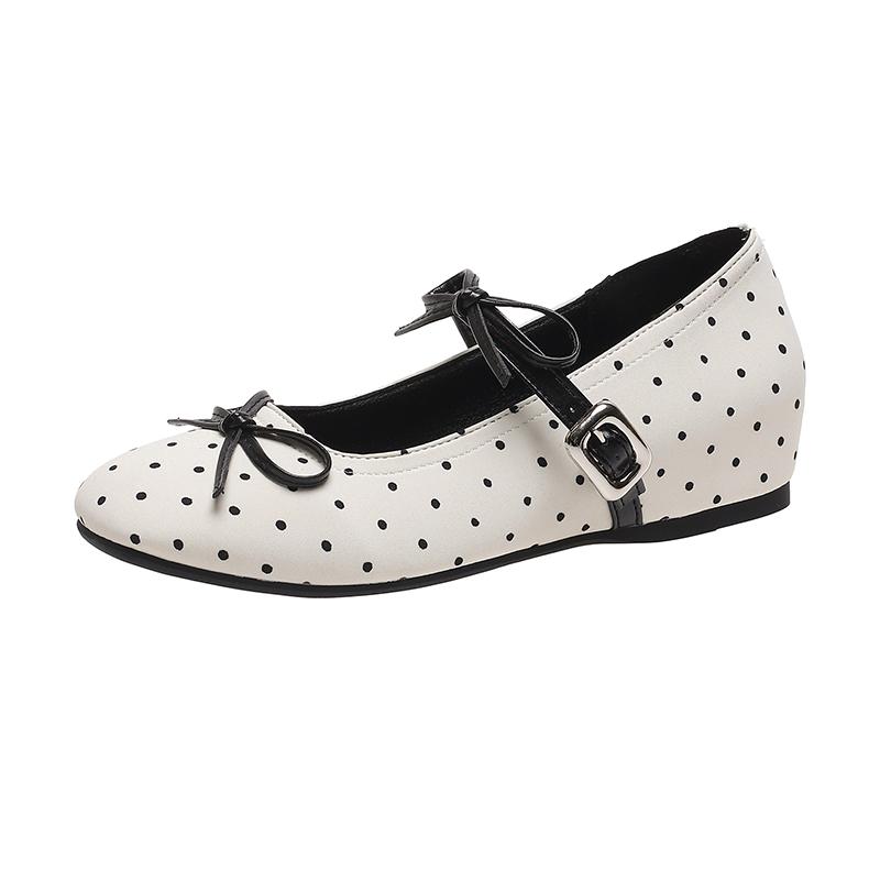 Studded Bow Soft Leather Mary Jane Temperament Wedge French Pointed Toe Single Shoes for Women 41
Studded Bow Soft Leather Mary Jane Temperament Wedge French Pointed Toe Single Shoes for Women 41