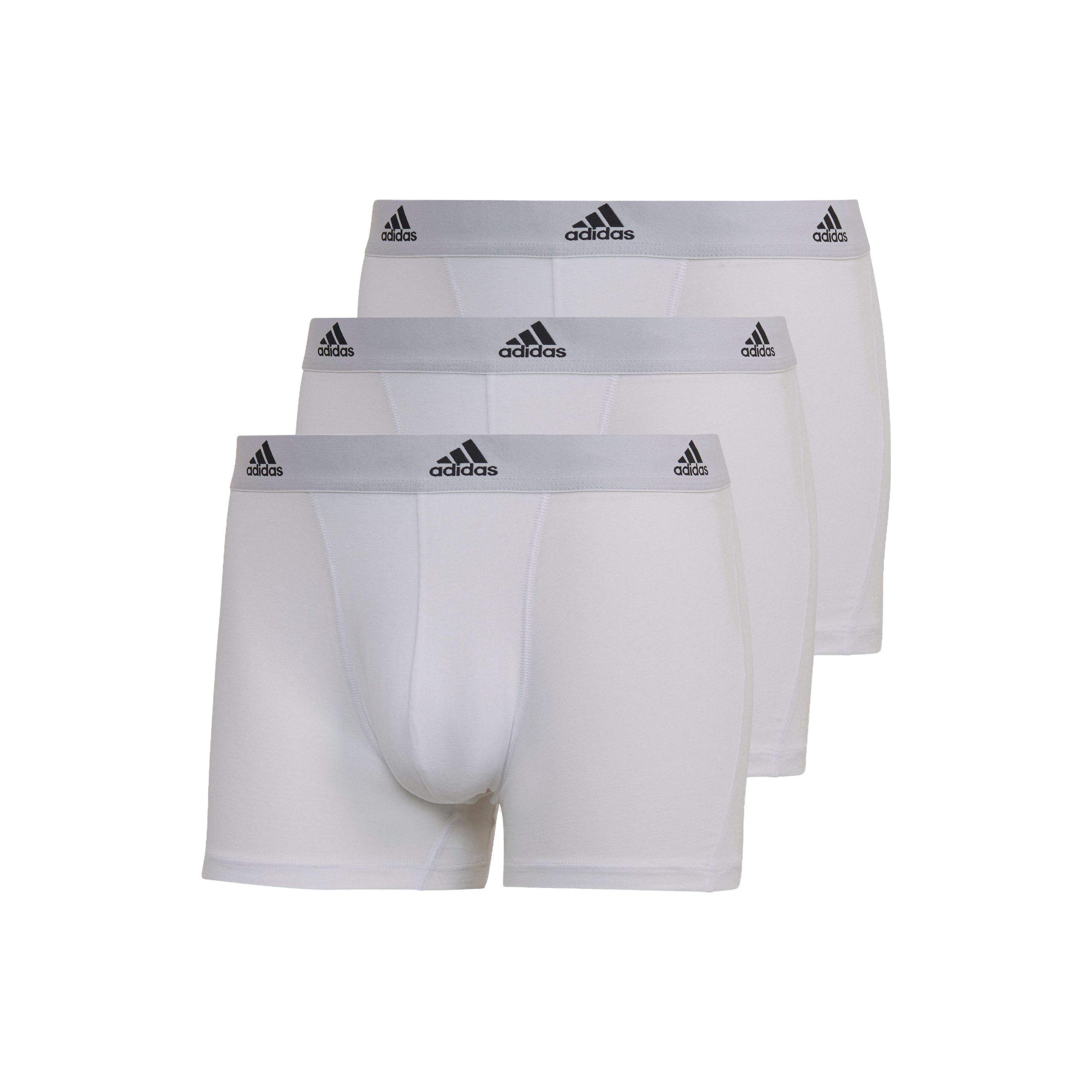 Adidas Боксерские шорты Active Flex с принтом логотипа в виде буквы, комплект из 3 пар, мужские, белые, GB0775 M
Adidas Боксерские шорты Active Flex с принтом логотипа в виде буквы, комплект из 3 пар, мужские, белые, GB0775 M