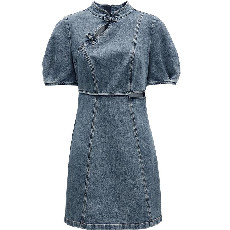 ONLY New Chinese Style Denim Bubble Sleeve Short Dress XS
ONLY New Chinese Style Denim Bubble Sleeve Short Dress XS