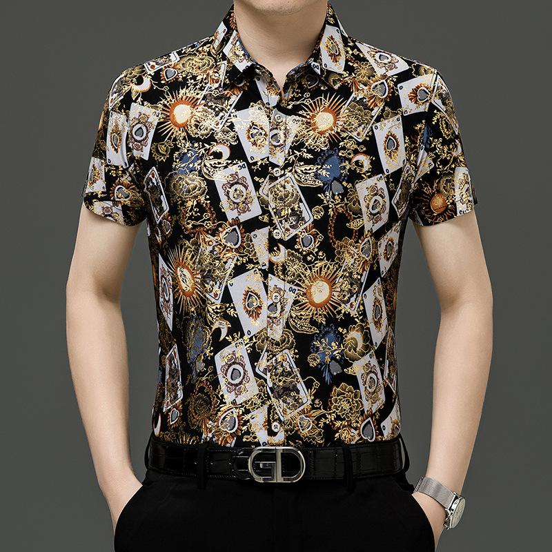 Chinese Style Floral Ice Silk Short-Sleeved Shirt Men S Jacquard Business Casual Loose Shirt Dad Outfit 4XL
Chinese Style Floral Ice Silk Short-Sleeved Shirt Men S Jacquard Business Casual Loose Shirt Dad Outfit 4XL