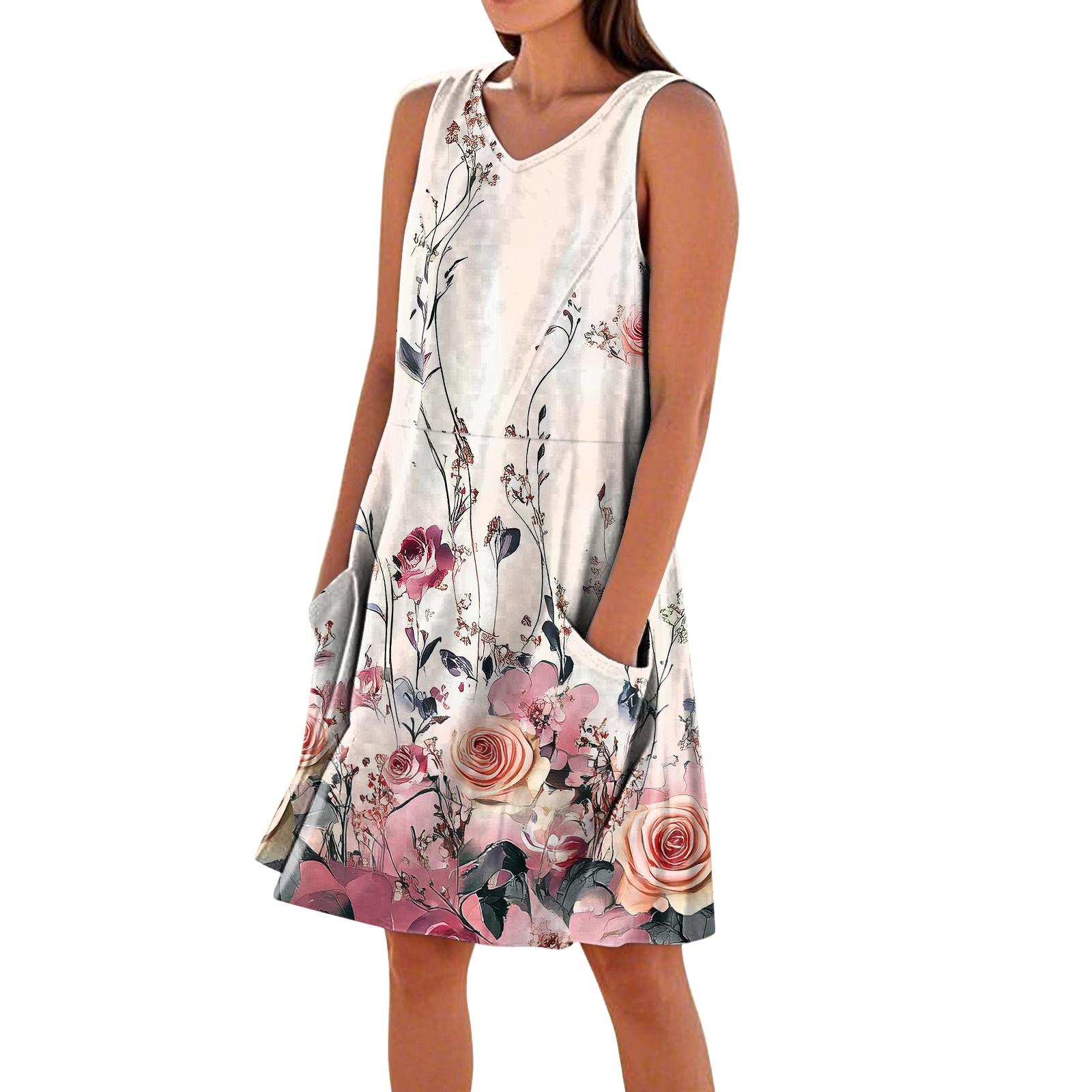 Women’s Sleeveless V Neck Casual Floral Print Dress with Pockets Relaxed Fit Lightweight Summer Midi Dress for Everyday Wear S розовый
Women’s Sleeveless V Neck Casual Floral Print Dress with Pockets Relaxed Fit Lightweight Summer Midi Dress for Everyday Wear S розовый