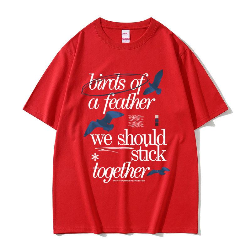 Streetwear Birds of A Feather Print Cotton TShirt 2026 Summer Sport Sport Hip Hop Casual Breathable Unisex Plus Size Tops Y2k S
Streetwear Birds of A Feather Print Cotton TShirt 2026 Summer Sport Sport Hip Hop Casual Breathable Unisex Plus Size Tops Y2k S