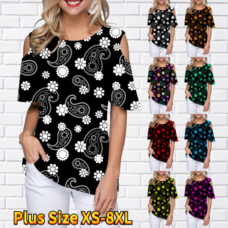 2023 Summer Women Pullover Daily Oversized Short Sleeve Street Round Neck Off-the-shoulder T Shirt Flower Print Size Pullover
2023 Summer Women Pullover Daily Oversized Short Sleeve Street Round Neck Off-the-shoulder T Shirt Flower Print Size Pullover