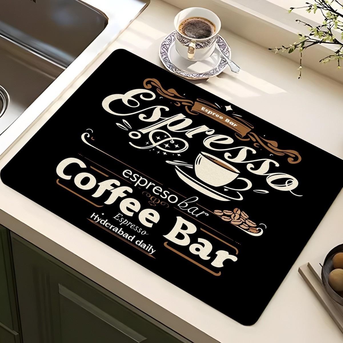Vintage Espresso Bar Printed Absorbent Drain Mat Super Antiskid Quick Dry Modern Kitchen Counter Coffee Dish Drying Pad 20x30cm-mud
Vintage Espresso Bar Printed Absorbent Drain Mat Super Antiskid Quick Dry Modern Kitchen Counter Coffee Dish Drying Pad 20x30cm-mud