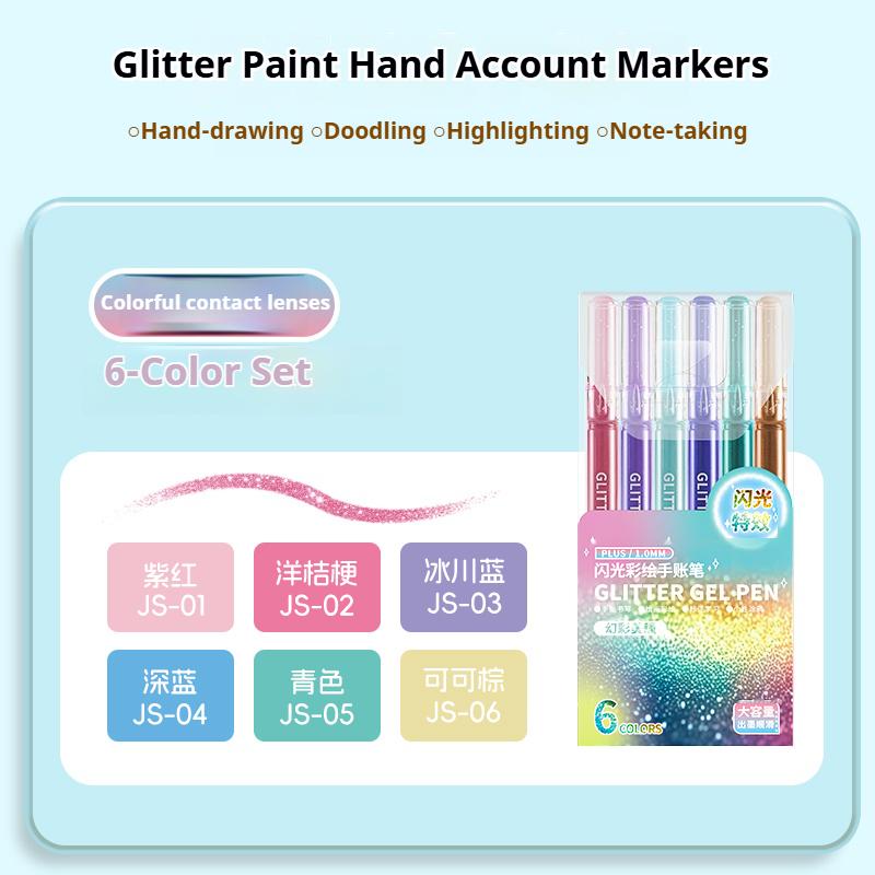 72/6 Colors Glitter Gel Pens 1.0mm Handwriting Art Marker Pen for Writing Notes Art Coloring Drawing DIY Back to School Supplies
72/6 Colors Glitter Gel Pens 1.0mm Handwriting Art Marker Pen for Writing Notes Art Coloring Drawing DIY Back to School Supplies