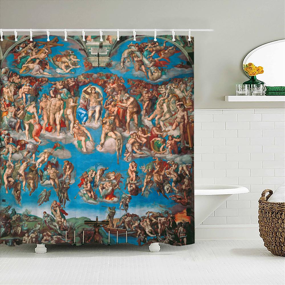 The Garden of Earthly Delights Shower Curtain for Bathroom Art Bath Curtain Angel Jesus Christ Painting Polyester Shower Curtain W90xH180cm
The Garden of Earthly Delights Shower Curtain for Bathroom Art Bath Curtain Angel Jesus Christ Painting Polyester Shower Curtain W90xH180cm