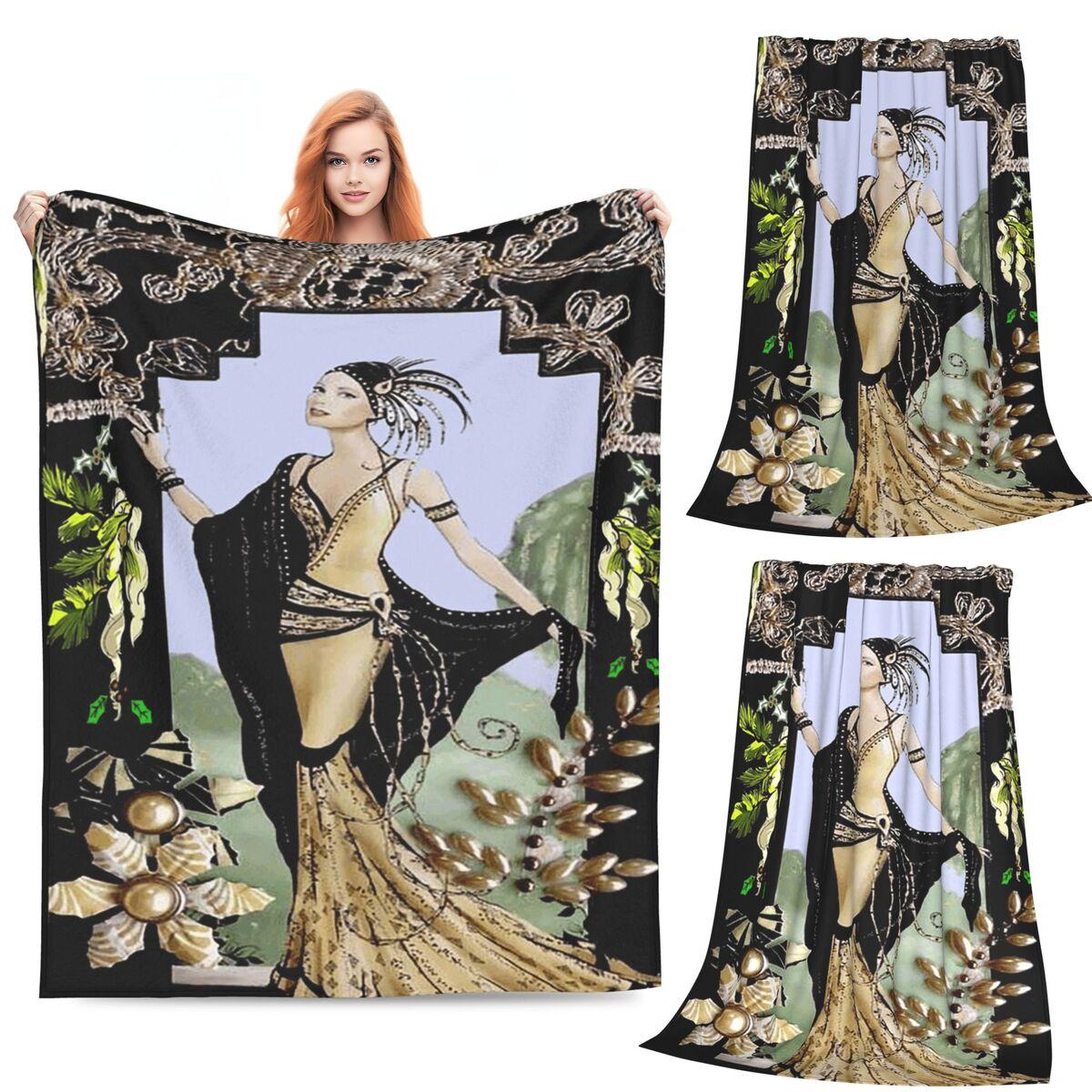 Art Deco Flapper Postcard Fashion Print Blanket Soft Warm Flannel Throw Blanket Plush for Bed Living room Picnic Travel Couch 80x120cm
Art Deco Flapper Postcard Fashion Print Blanket Soft Warm Flannel Throw Blanket Plush for Bed Living room Picnic Travel Couch 80x120cm