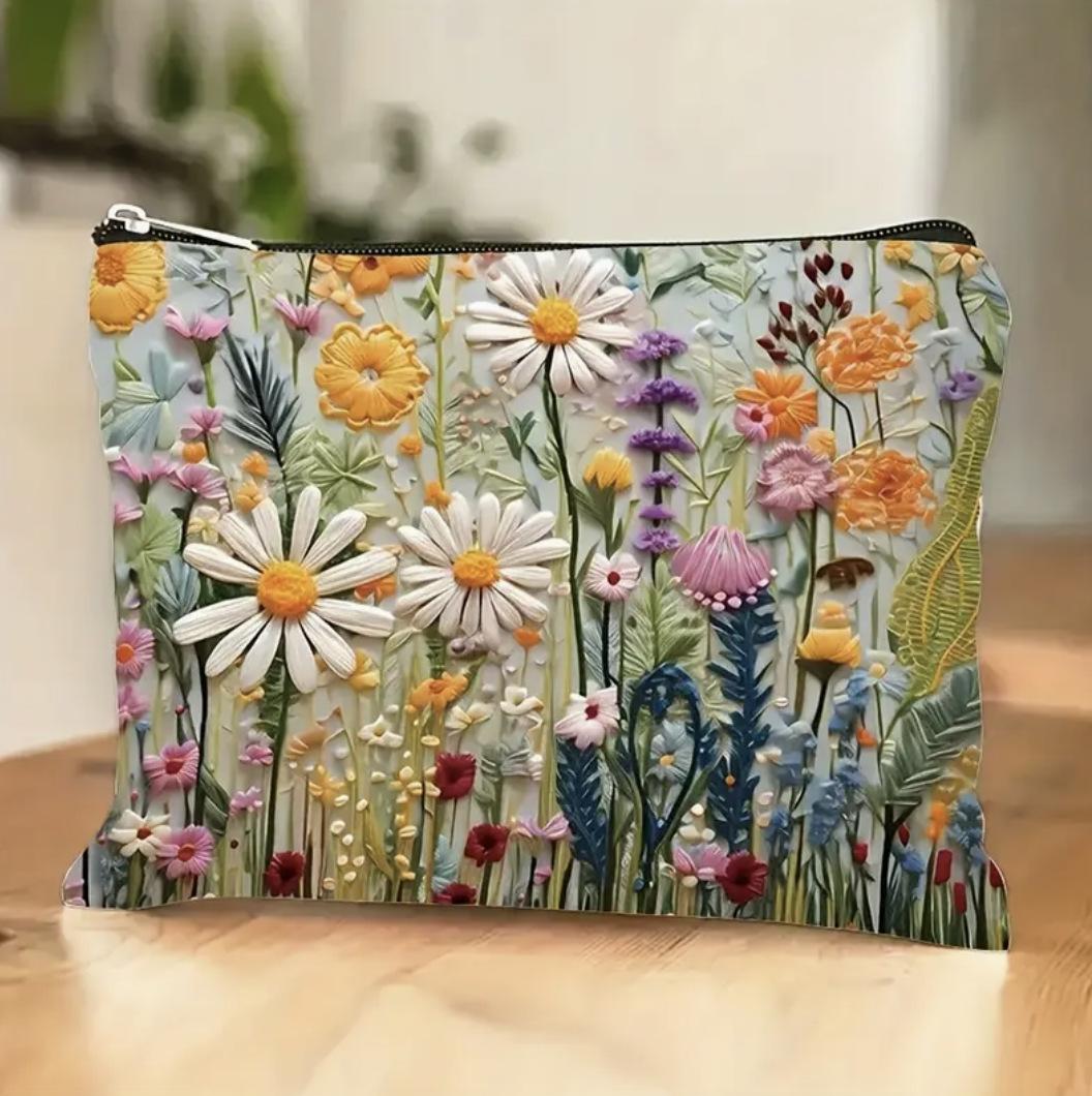 Floral Canvas Makeup Bag Zipper Pouch with Lining Daisy Wildflower Toiletries Organizer Perfect Gifts for Women Teachers Friends
Floral Canvas Makeup Bag Zipper Pouch with Lining Daisy Wildflower Toiletries Organizer Perfect Gifts for Women Teachers Friends