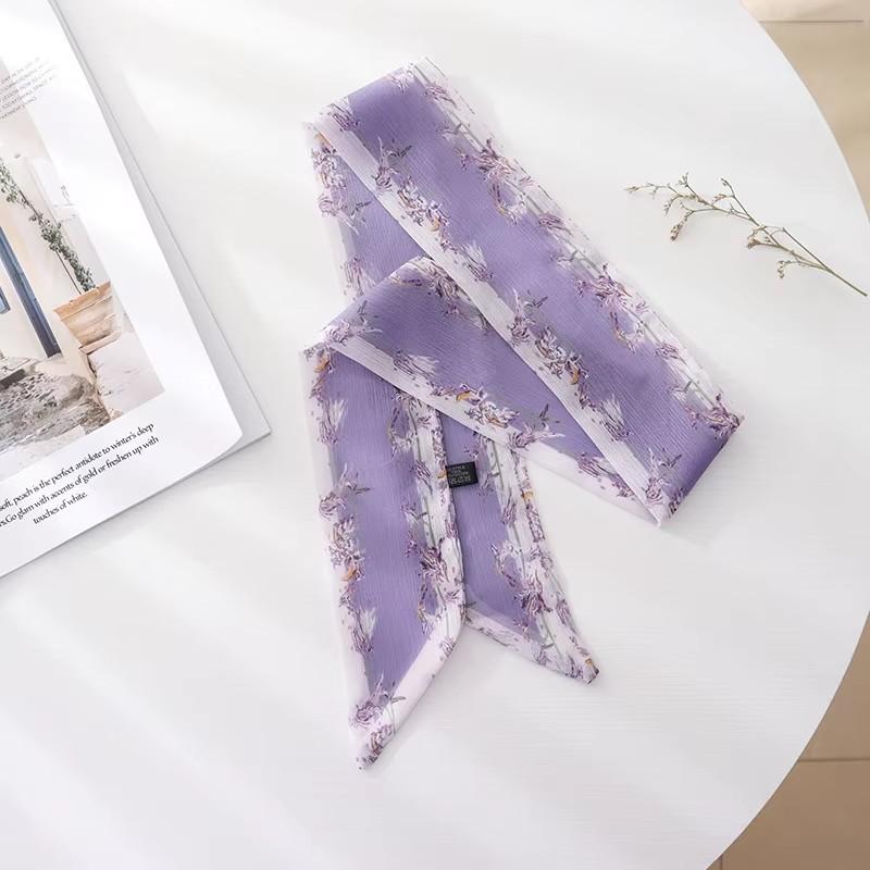 New Style Summer French Retro Purple Tied Hair Small Floral Long Silk Scarf Headband Braided Hair Chiffon Thin Ribbon Scarf 100cmX6cm
New Style Summer French Retro Purple Tied Hair Small Floral Long Silk Scarf Headband Braided Hair Chiffon Thin Ribbon Scarf 100cmX6cm