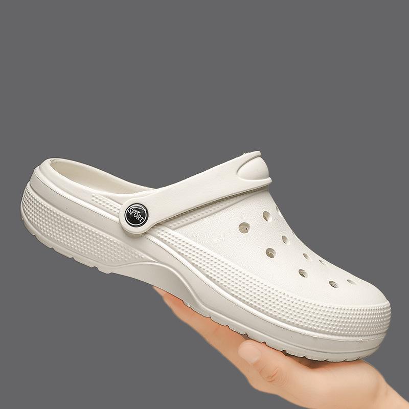 Hole shoes men s soft-soled bag head drag fashion sandals trendy men s garden shoes men s beach shoes 39 білий
Hole shoes men s soft-soled bag head drag fashion sandals trendy men s garden shoes men s beach shoes 39 білий