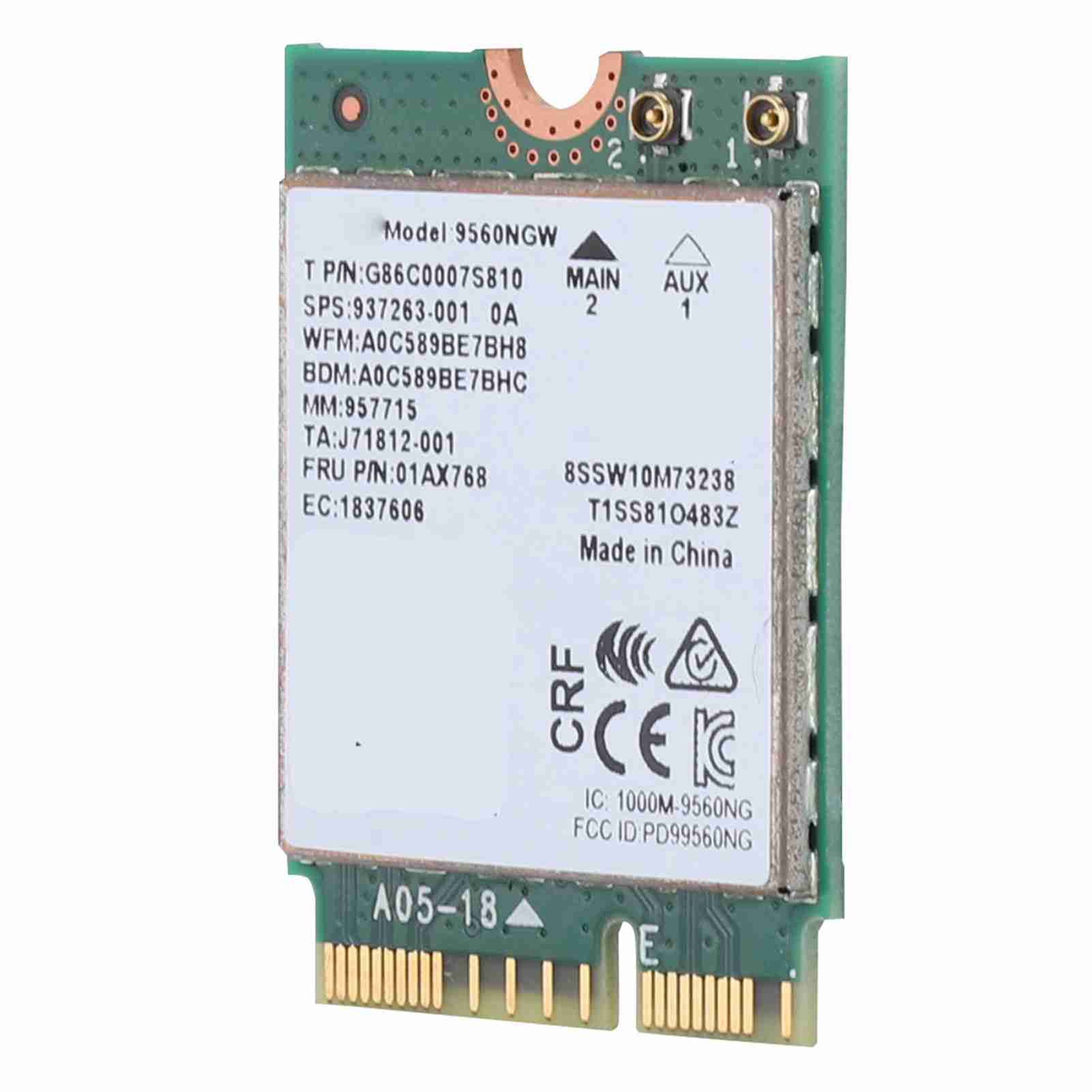 For Intel 9560AC NGW Wireless WIFI Card 2.4G 5G Bluetooth 5.0 Network Card білий
For Intel 9560AC NGW Wireless WIFI Card 2.4G 5G Bluetooth 5.0 Network Card білий