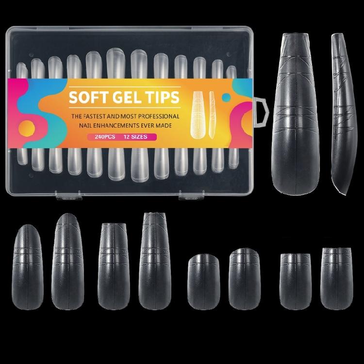 Clear Coffin Nails 240pcs 12 Sizes Full Cover with Auxiliary Positioning Line 1
Clear Coffin Nails 240pcs 12 Sizes Full Cover with Auxiliary Positioning Line 1