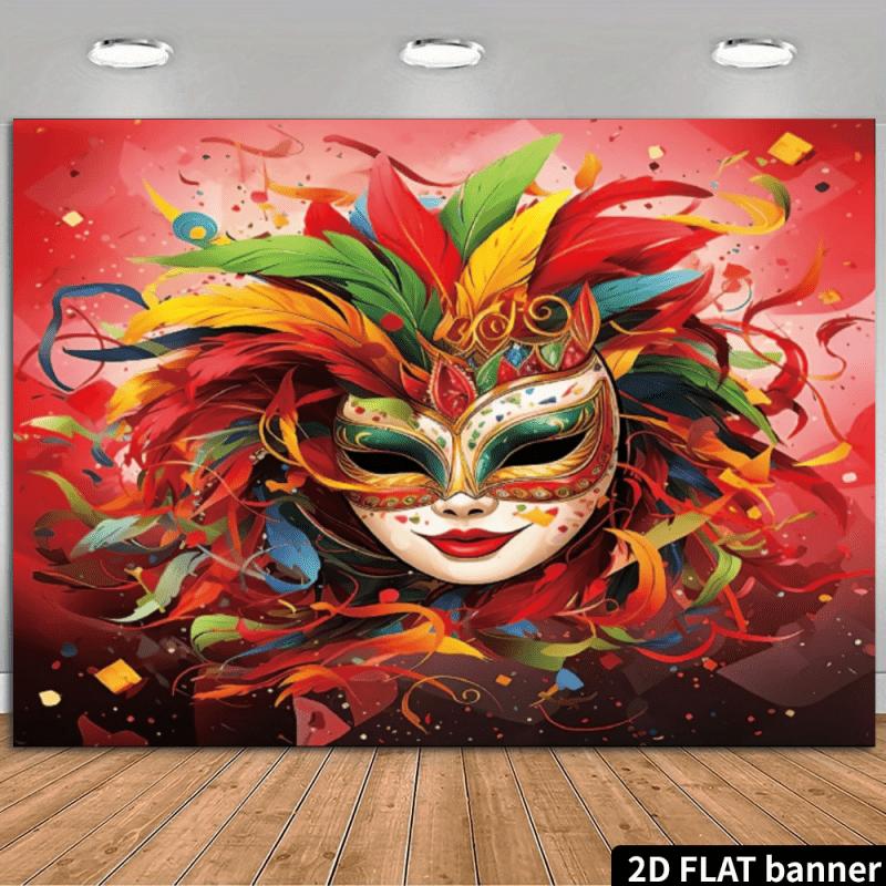 2D Flat Carnival Mask Celebration Tapestry with Colorful Feathers and Confetti for Festive Party Backdrop 74x94cm(29x37in)
2D Flat Carnival Mask Celebration Tapestry with Colorful Feathers and Confetti for Festive Party Backdrop 74x94cm(29x37in)
