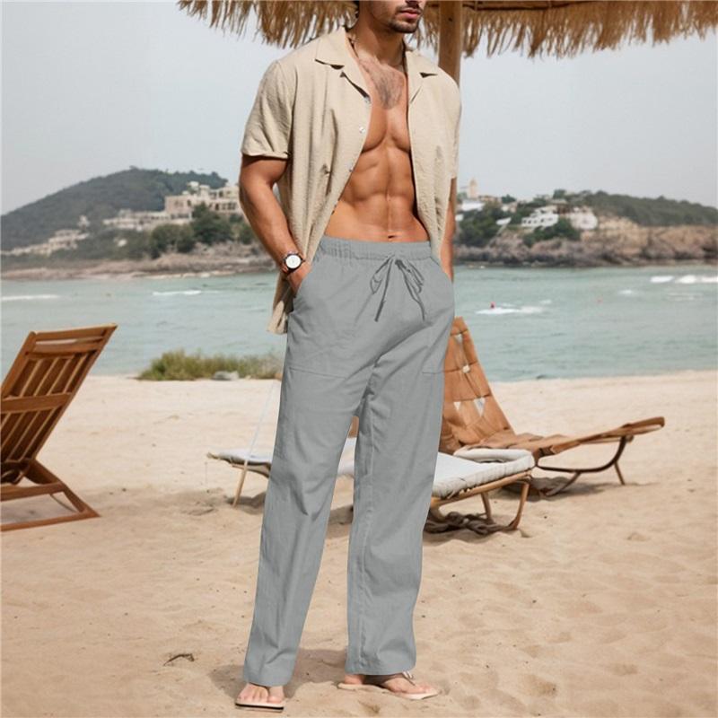 2026 Men s Casual Cotton Linen Summer Beach Long Pants With Drawstring Elastic Waist Comfortable Straight Fit Ideal For Outdoor Activities XXL
2026 Men s Casual Cotton Linen Summer Beach Long Pants With Drawstring Elastic Waist Comfortable Straight Fit Ideal For Outdoor Activities XXL
