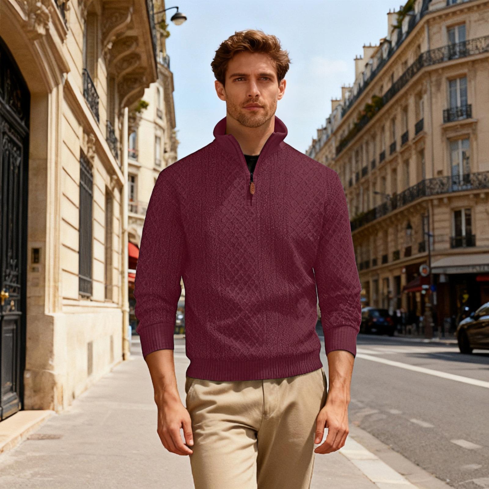 Мужская повседневная свободная однотонная спортивная толстовка с текстурой, на молнии, с длинным рукавом и воротником-стойкой для улицы XL винный
Мужская повседневная свободная однотонная спортивная толстовка с текстурой, на молнии, с длинным рукавом и воротником-стойкой для улицы XL винный