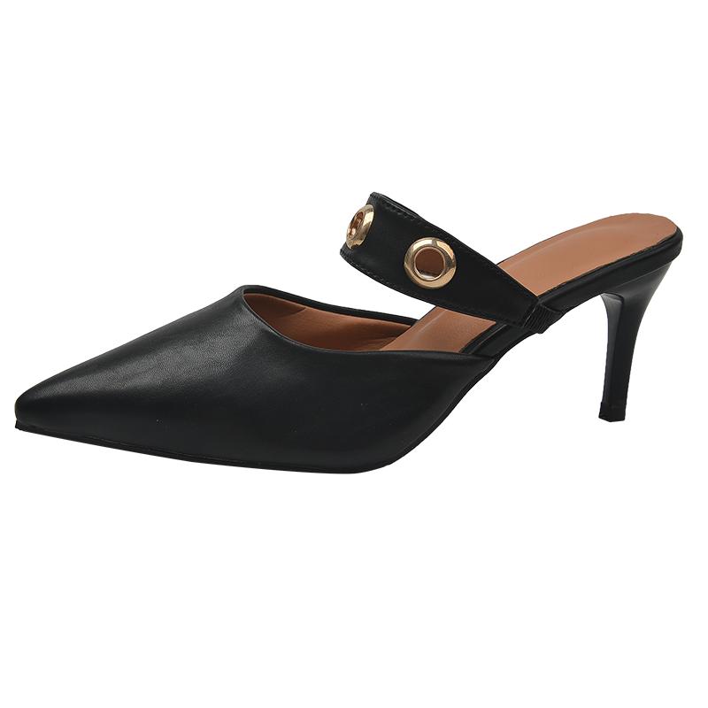 Fashion Spring New Baotou Slippers Women Fashion Pointed Head Shallow Mouth Rivets A Slip-on Wear-resistant High Heels 41 чёрный
Fashion Spring New Baotou Slippers Women Fashion Pointed Head Shallow Mouth Rivets A Slip-on Wear-resistant High Heels 41 чёрный