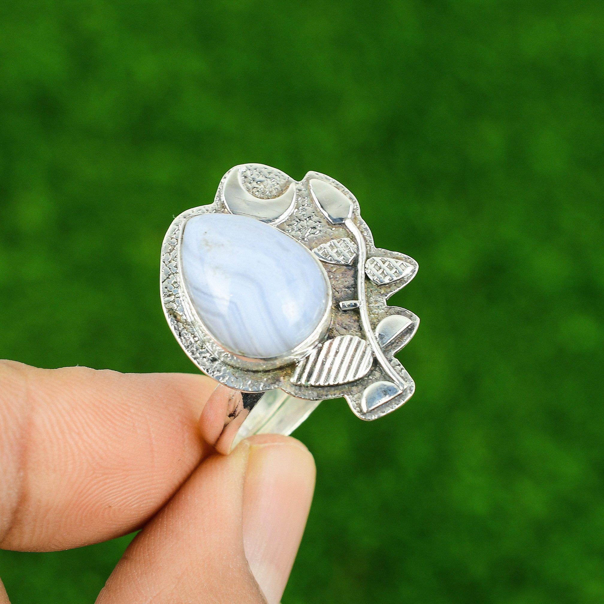 Натуральный голубой кружевной агат серебро 925 пробы модное кольцо-полумесяц для сестры, штабелируемое, новое Adjustable
Натуральный голубой кружевной агат серебро 925 пробы модное кольцо-полумесяц для сестры, штабелируемое, новое Adjustable