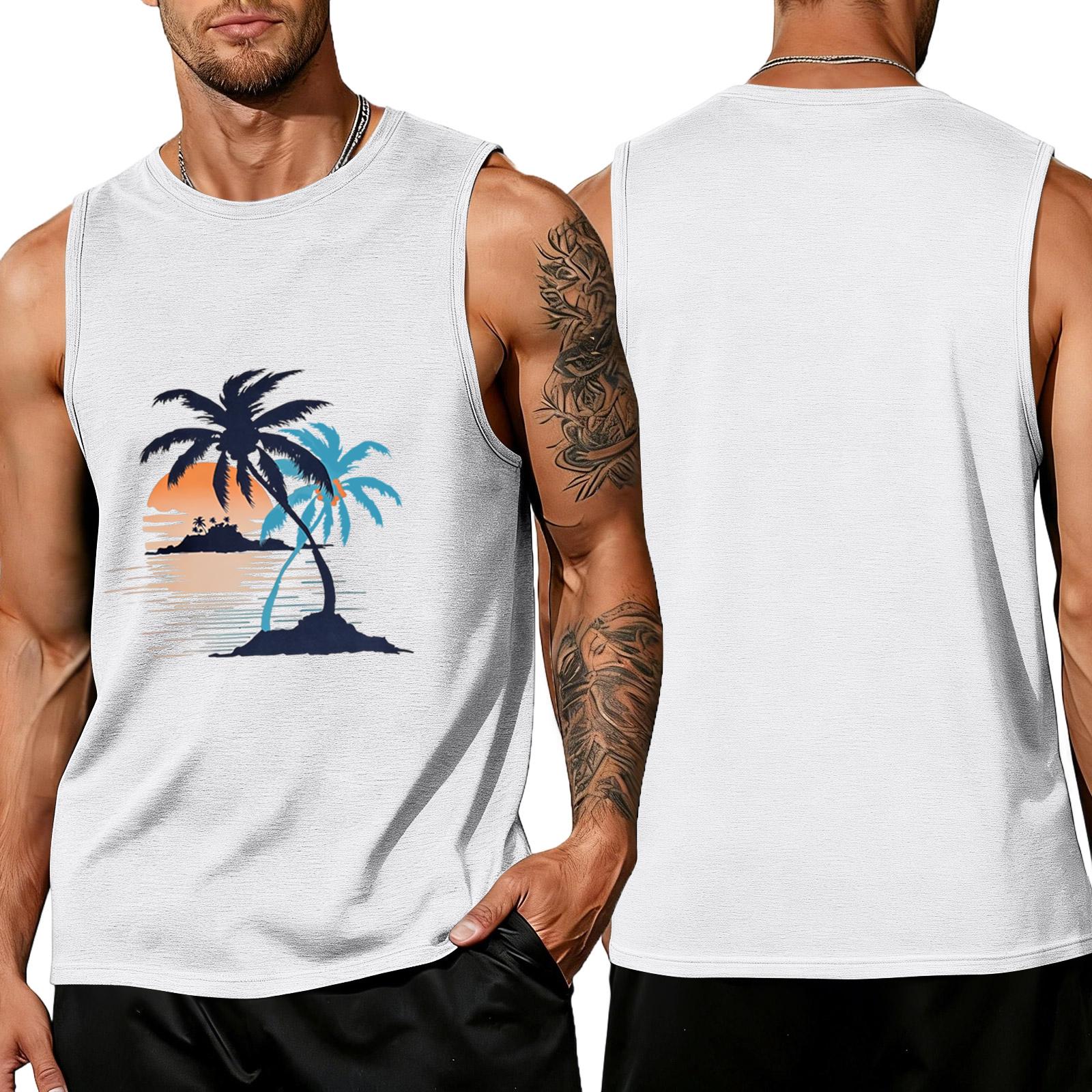 Men’s Sleeveless Crew Neck Tank Top with Tropical Tree and Print Casual Relaxed Fit Shirt XXXL білий
Men’s Sleeveless Crew Neck Tank Top with Tropical Tree and Print Casual Relaxed Fit Shirt XXXL білий